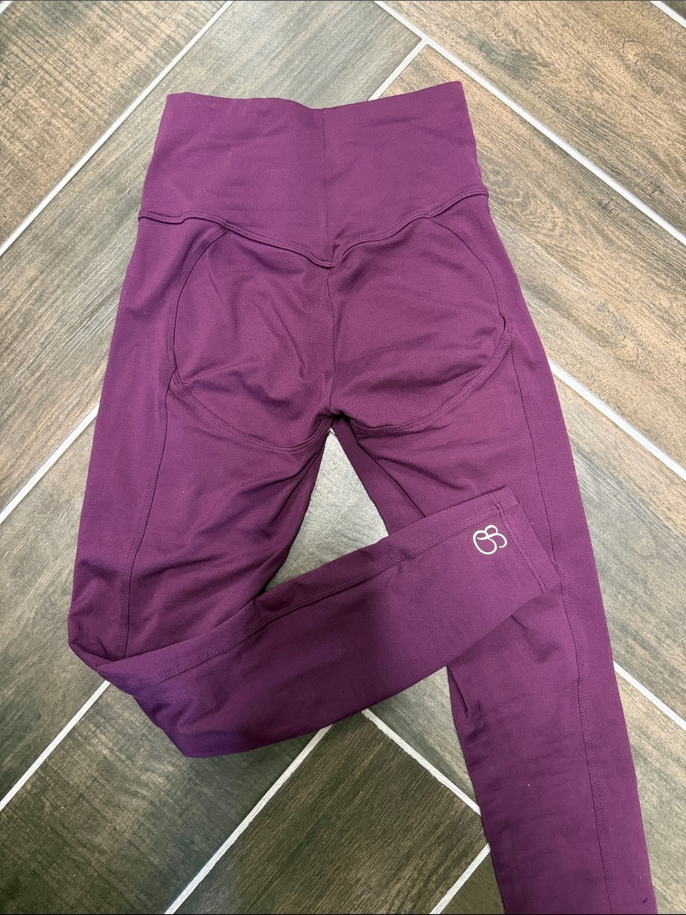 Bombshell Sportswear Deep Plum High-Waist Leggings - Picture 6 of 8